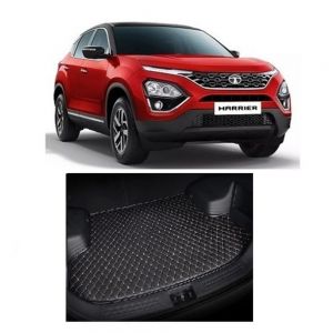 7D Car Trunk/Boot/Dicky PU Leatherette Mat for	Harrier  - Black